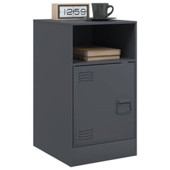 vidaXL Bedside Cabinets 2pcs Anthracite 34.5x39x62 cm Steel 3