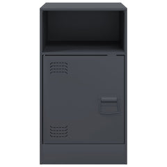 vidaXL Bedside Cabinets 2pcs Anthracite 34.5x39x62 cm Steel 5