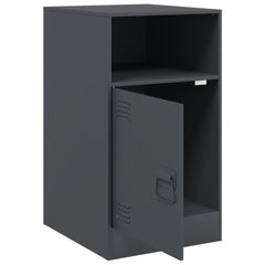 vidaXL Bedside Cabinets 2pcs Anthracite 34.5x39x62 cm Steel 6