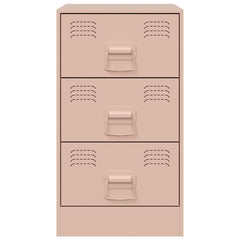 vidaXL Bedside Cabinets 2 pcs Pink 34.5x39x62 cm Steel 5
