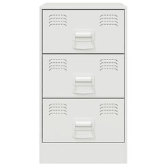 vidaXL Bedside Cabinets 2 pcs White 34.5x39x62 cm Steel 5