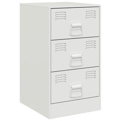 vidaXL Bedside Cabinets 2 pcs White 34.5x39x62 cm Steel 6