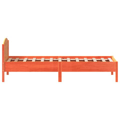 vidaXL Bed Frame without Mattress Wax Brown 100x200 cm Solid Wood Pine 5