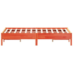vidaXL Bed Frame without Mattress Wax Brown 120x200 cm Solid Wood Pine 5