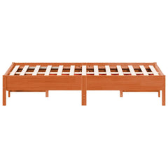 vidaXL Bed Frame without Mattress Wax Brown 120x190 cm Small Double Solid Wood Pine 5