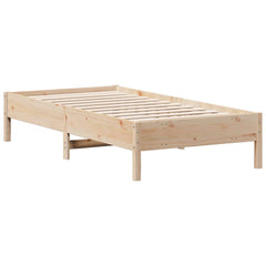 vidaXL Bed Frame without Mattress 75x190 cm Small Single Solid Wood Pine 6