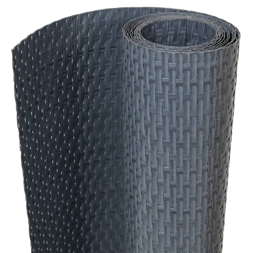 vidaXL Balcony Screen Anthracite 400x80 cm Poly Rattan 2
