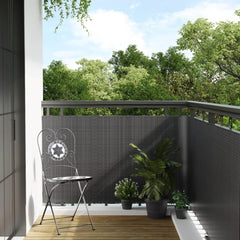 vidaXL Balcony Screen Anthracite 600x90 cm Poly Rattan 1