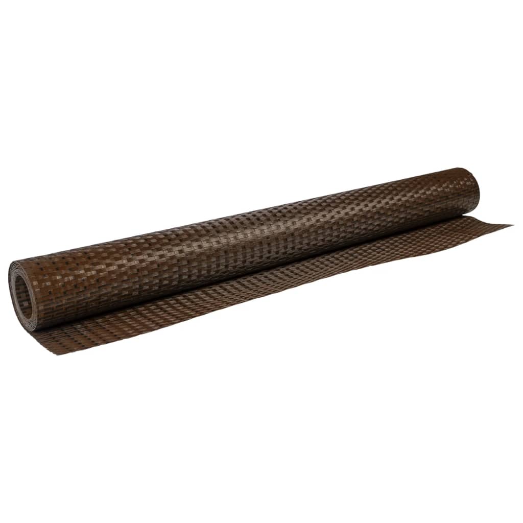 vidaXL Balcony Screen Brown and Black 300x80 cm Poly Rattan 5