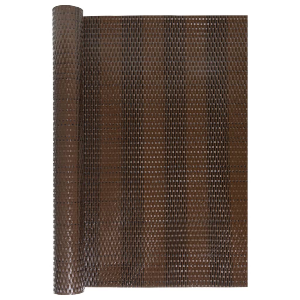 vidaXL Balcony Screen Brown and Black 300x90 cm Poly Rattan 3