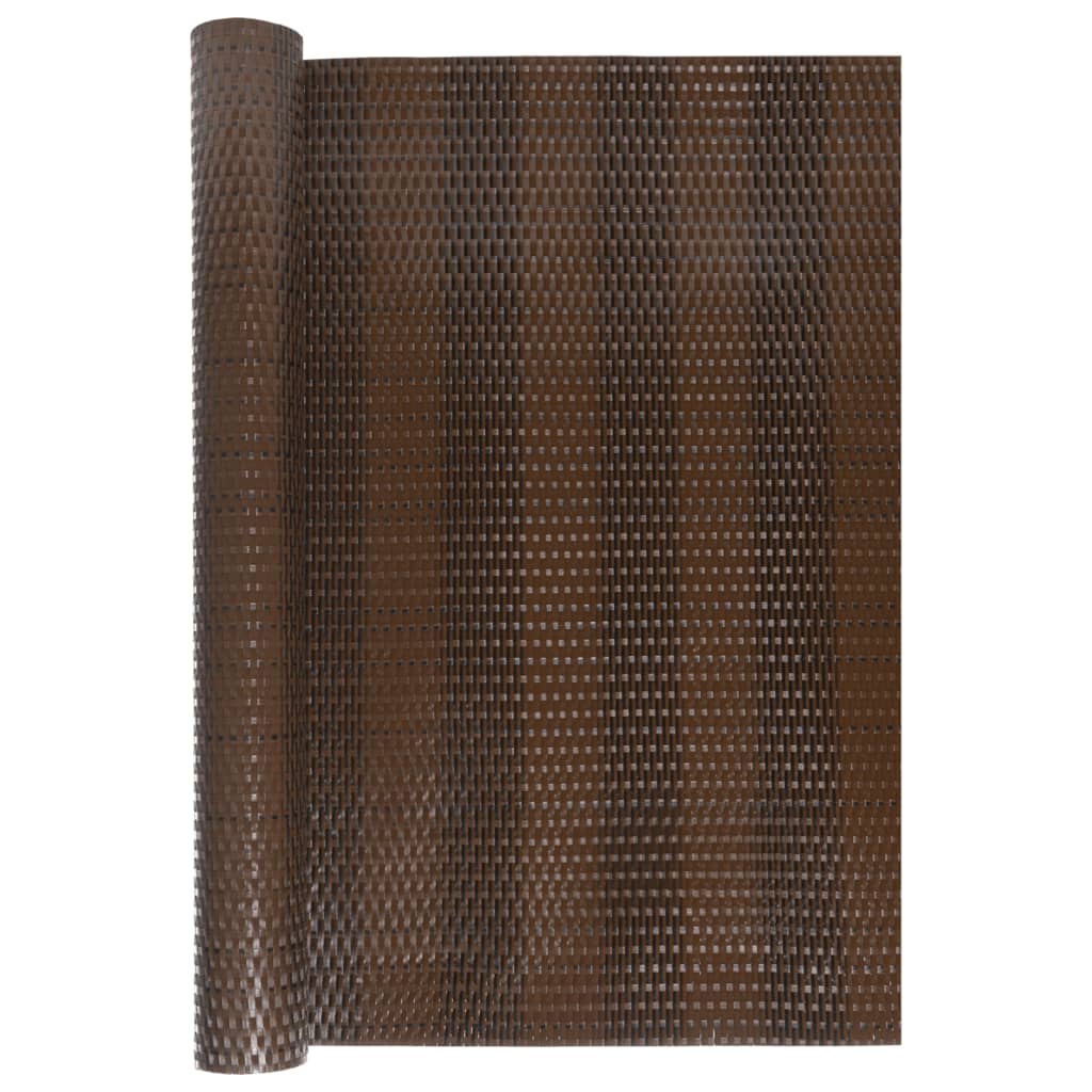 vidaXL Balcony Screen Brown and Black 500x90 cm Poly Rattan 3
