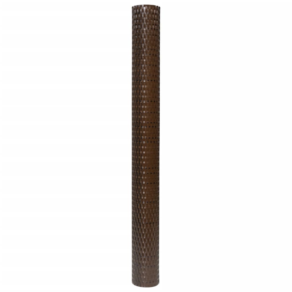 vidaXL Balcony Screen Brown and Black 500x90 cm Poly Rattan 4