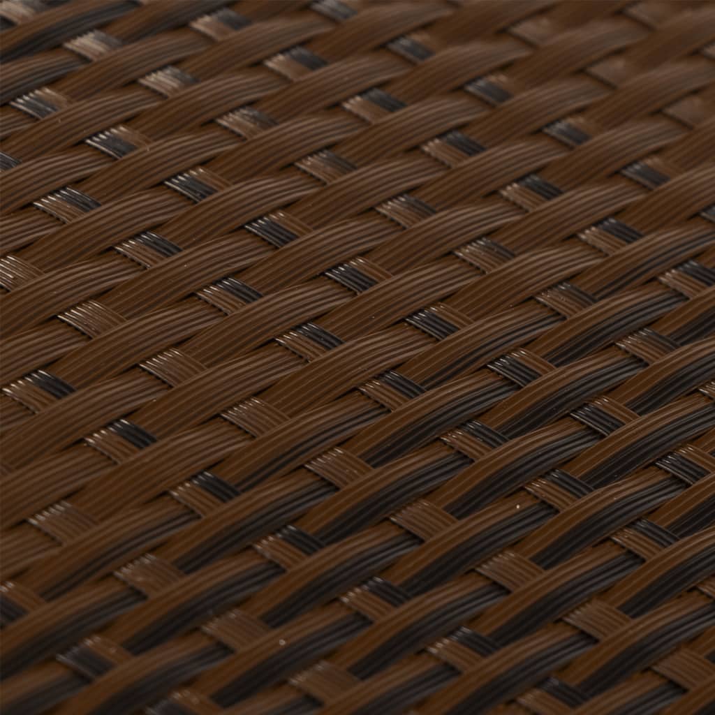 vidaXL Balcony Screen Brown and Black 600x80 cm Poly Rattan 6