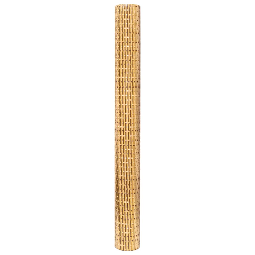 vidaXL Balcony Screen Light Brown 400x90 cm Poly Rattan 4
