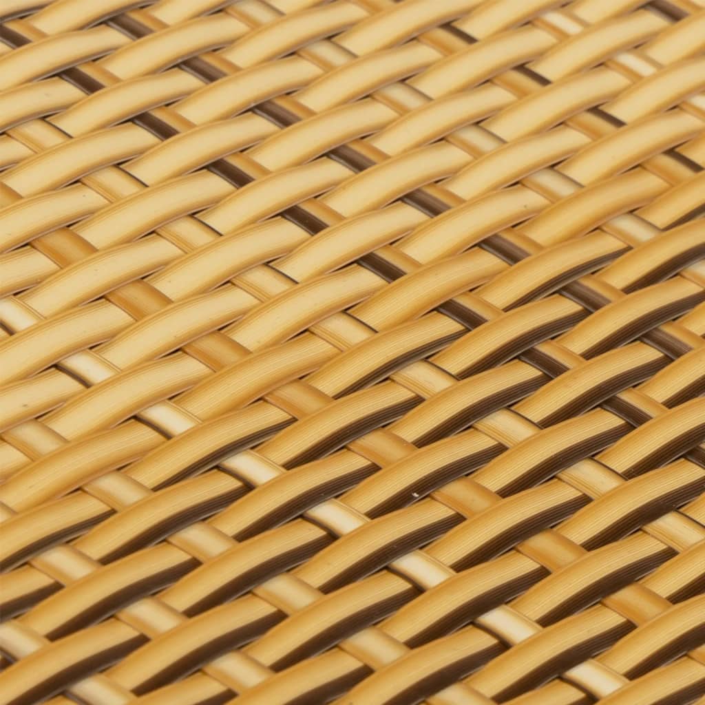 vidaXL Balcony Screen Light Brown 400x90 cm Poly Rattan 6
