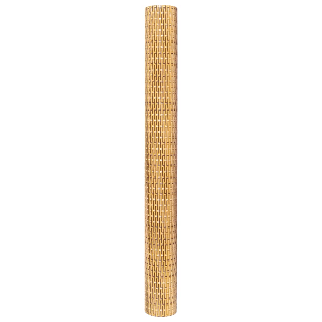 vidaXL Balcony Screen Light Brown 500x90 cm Poly Rattan 4