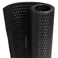 vidaXL Balcony Screen Black 300x90 cm Poly Rattan 2
