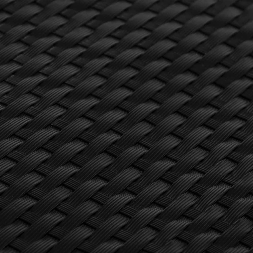 vidaXL Balcony Screen Black 400x90 cm Poly Rattan 6