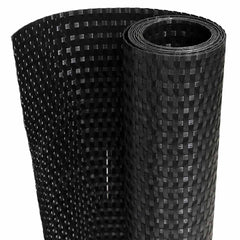 vidaXL Balcony Screen Black 500x100 cm Poly Rattan 2