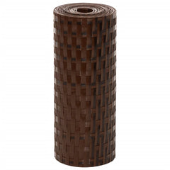 vidaXL Balcony Screens 10 pcs Brown and Black 255x19 cm Poly Rattan 4