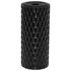 vidaXL Balcony Screens 5 pcs Black 255x19 cm Poly Rattan 4