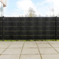 vidaXL Balcony Screens 5 pcs Black 255x19 cm Poly Rattan 1