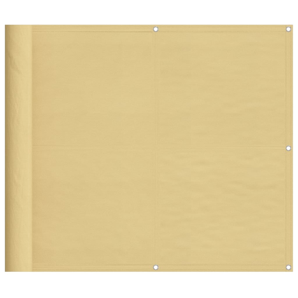 vidaXL Balcony Screen Sand 90x800 cm 100% Polyester Oxford 2