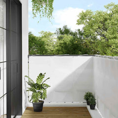vidaXL Balcony Screen White 120x700 cm 100% Polyester Oxford 1