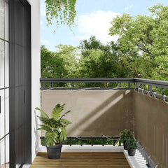 vidaXL Balcony Screen Taupe 75x800 cm 100% Polyester Oxford 1