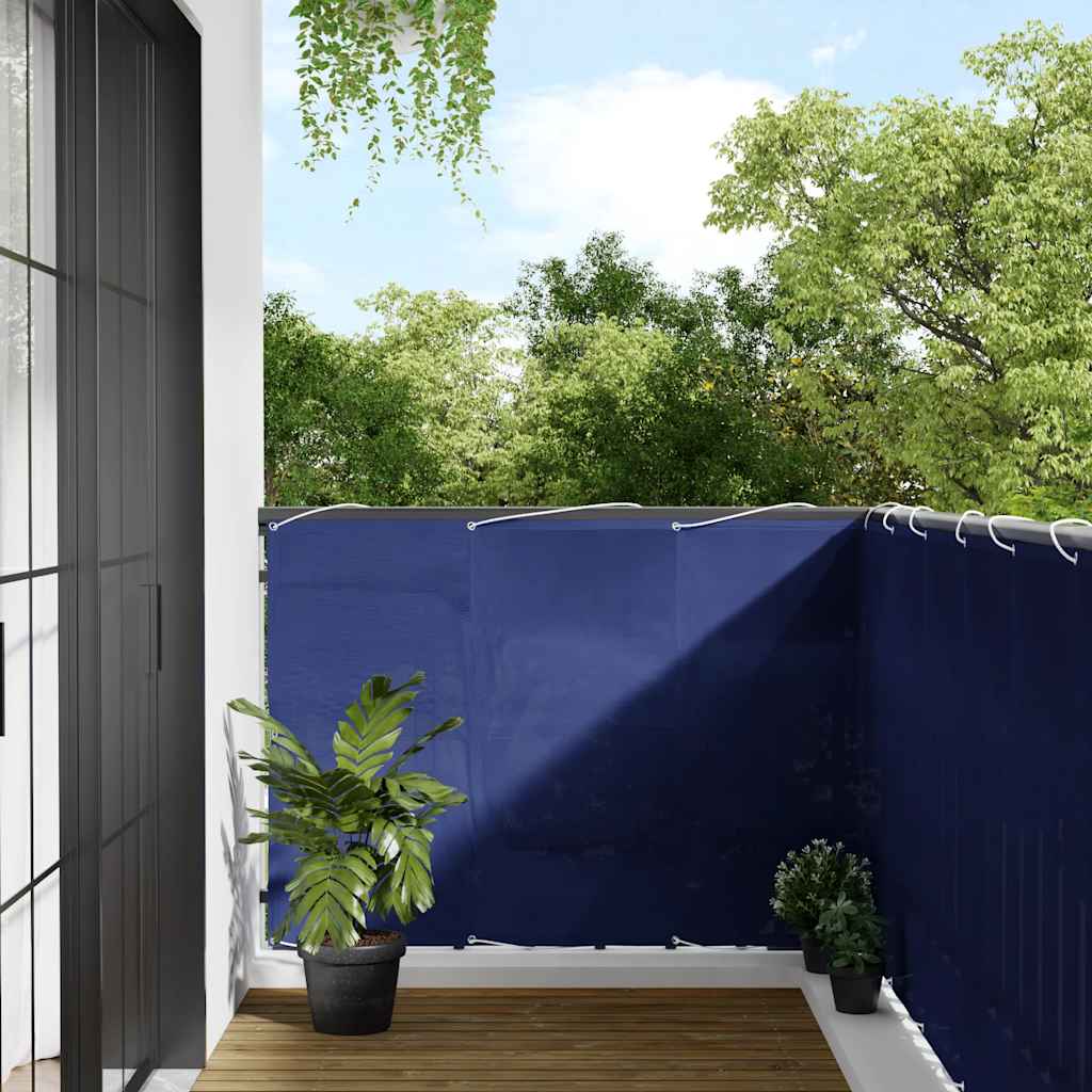 vidaXL Balcony Screen Blue 120x800 cm 100% Polyester Oxford 1