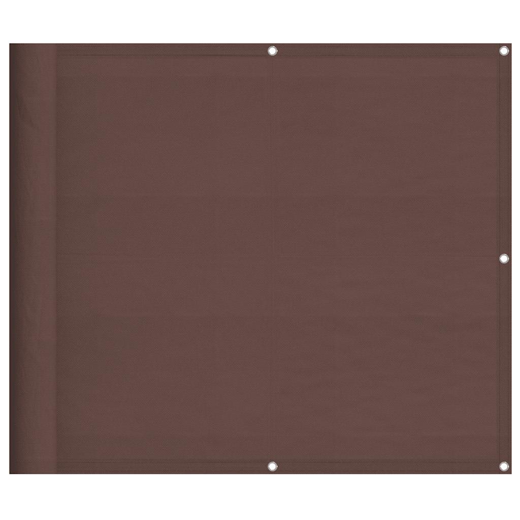 vidaXL Balcony Screen Brown 90x800 cm 100% Polyester Oxford 2