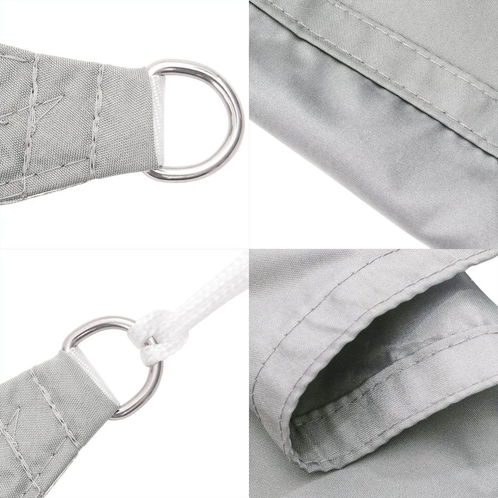 vidaXL Sun Shade Sail Light Grey 3x3 m 100% Polyester Oxford 6