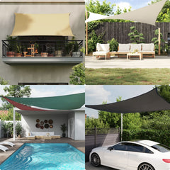 vidaXL Sun Shade Sail Light Grey 7x7 m 100% Polyester Oxford 1