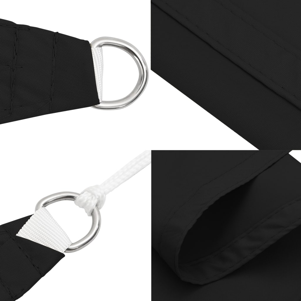 vidaXL Sun Shade Sail Black 7x5x5 m 100% Polyester Oxford 6