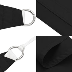 vidaXL Sun Shade Sail Black 7x5x5 m 100% Polyester Oxford 6