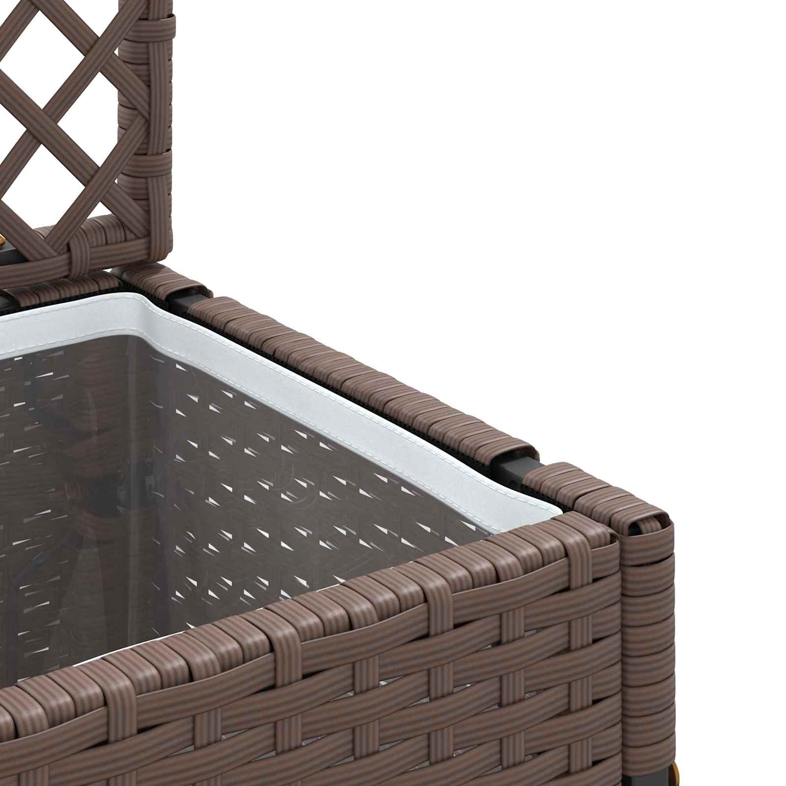 vidaXL Garden Trellis Planter Brown 35 x 30 x 135 cm Metal 6