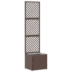 vidaXL Garden Trellis Planter Brown 35 x 30 x 135 cm Metal 1
