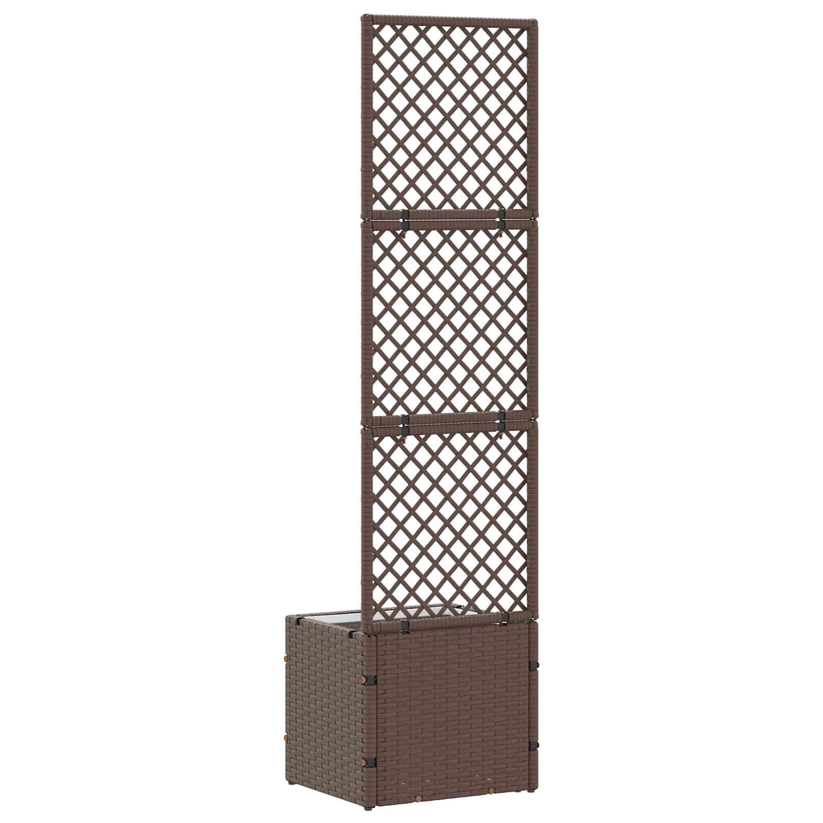 vidaXL Garden Trellis Planter Brown 35 x 30 x 135 cm Metal 5
