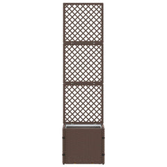 vidaXL Garden Trellis Planter Brown 35 x 30 x 135 cm Metal 3