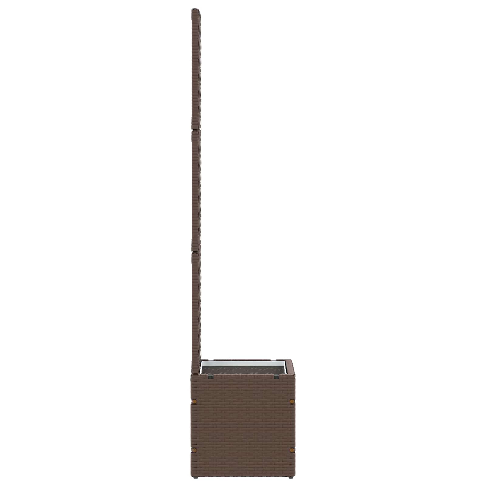 vidaXL Garden Trellis Planter Brown 35 x 30 x 135 cm Metal 4