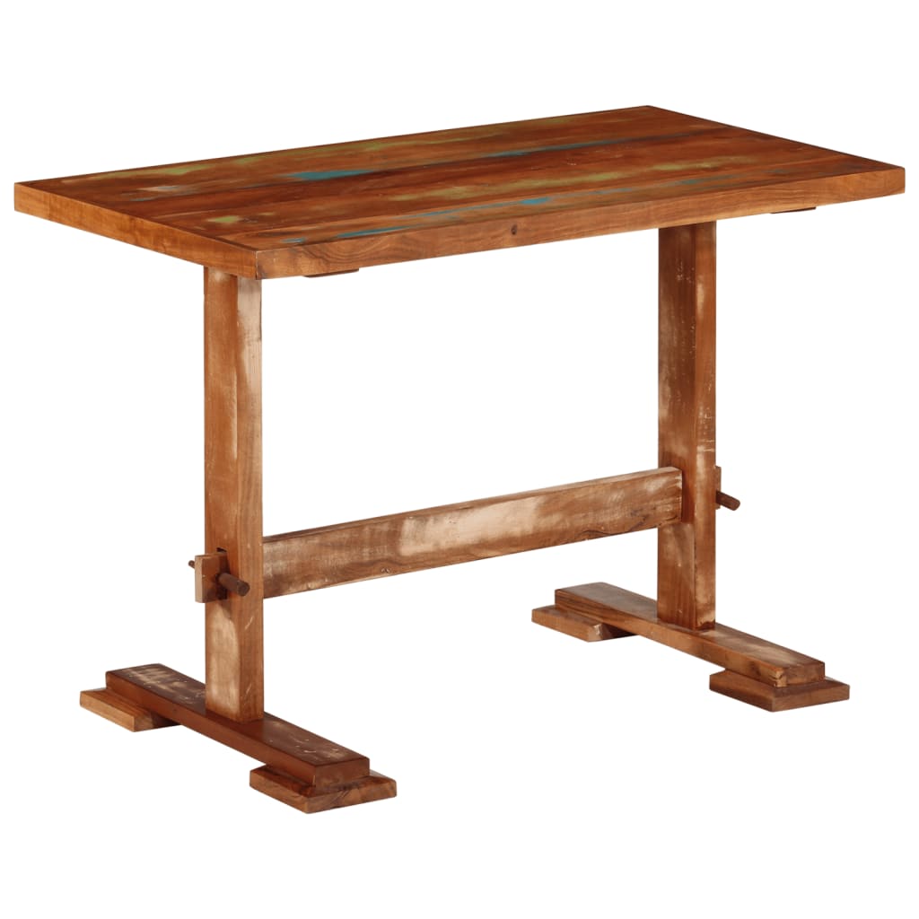 vidaXL Dining Table 110x55x78 cm Solid Wood Reclaimed 4