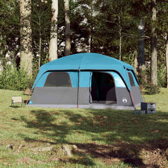 Family Tent Cabin Waterproof Blue 8-person