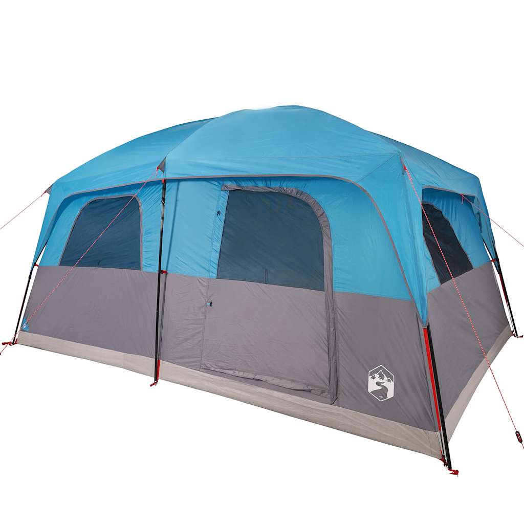 Family Tent Cabin Waterproof Blue 8-person