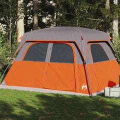 Family Tent Cabin Waterproof Orange 6-person