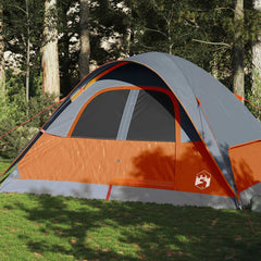 Family Tent Dome 6-Person Waterproof Width 334 cm Orange