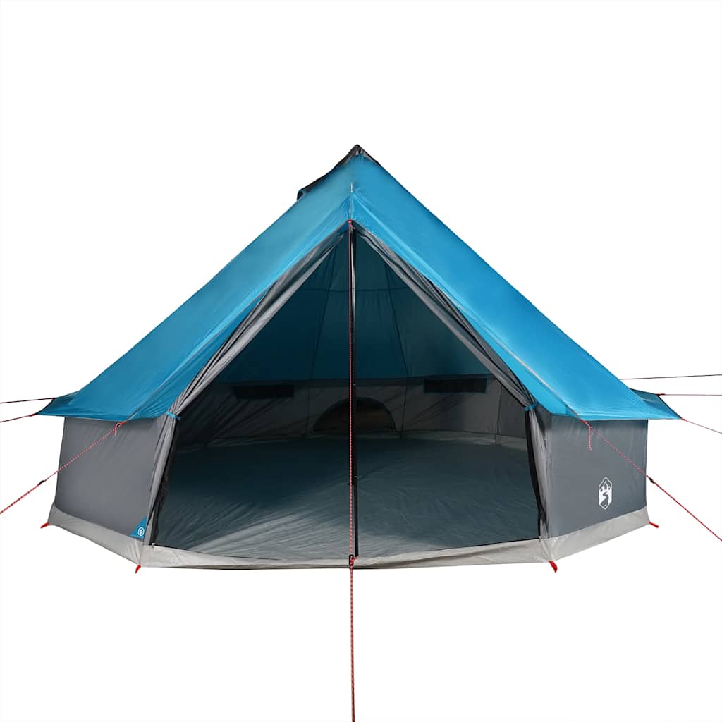 Family Tent Tipi Waterproof Blue 6-Person