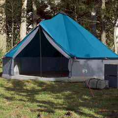 Family Tent Tipi Waterproof Blue 6-Person