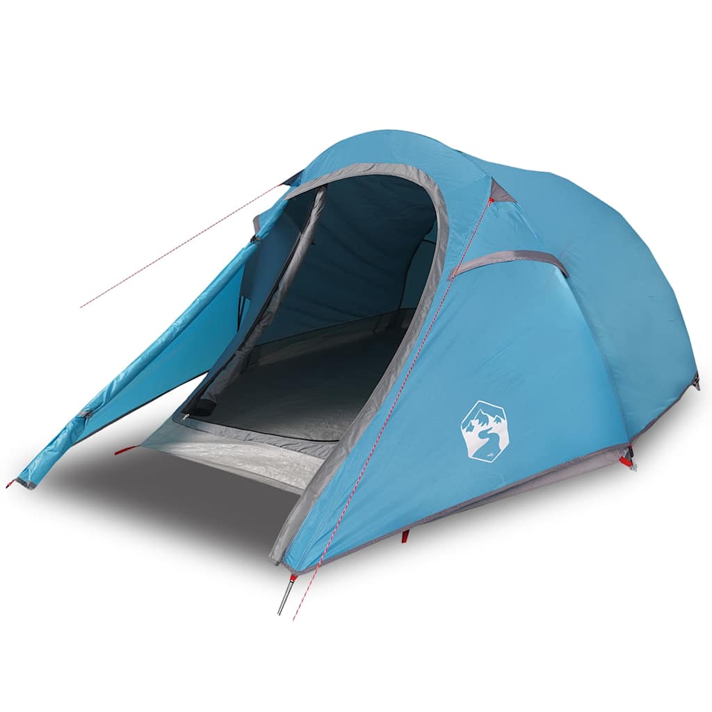 vidaXL Camping Tent Tunnel 2-Person Blue Waterproof 4