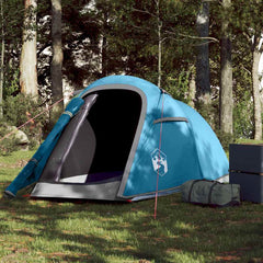 vidaXL Camping Tent Tunnel 2-Person Blue Waterproof 1