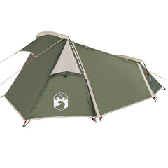 vidaXL Camping Tent Tunnel 2-Person Green Waterproof 6